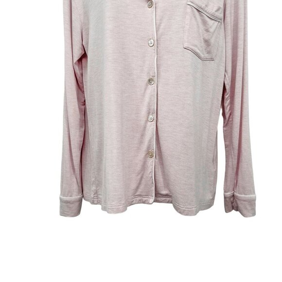 2/$30 UGG Nya Pajama PJ Top Button Up Sleep Shirt Long Sleeve Collared Pink - Picture 6 of 9